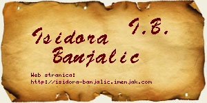 Isidora Banjalić vizit kartica